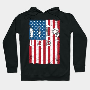 Liberty Gun Beer Trump America Freedom 4th Of July Hoodie